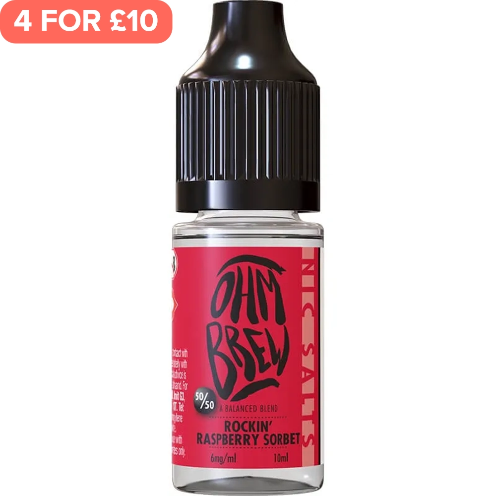 Rockin' Raspberry Sorbet Ohm Brew 50/50 E-Liquid 10ml