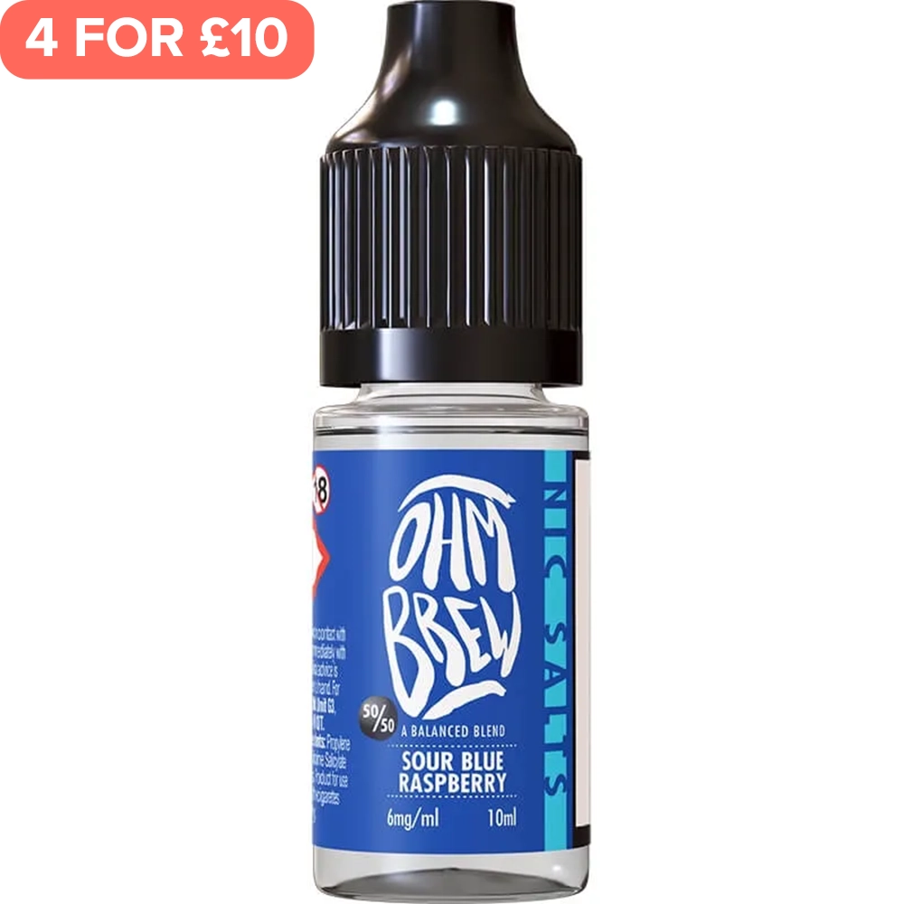 Sour Blue Raspberry Ohm Brew 50/50 E-Liquid 10ml