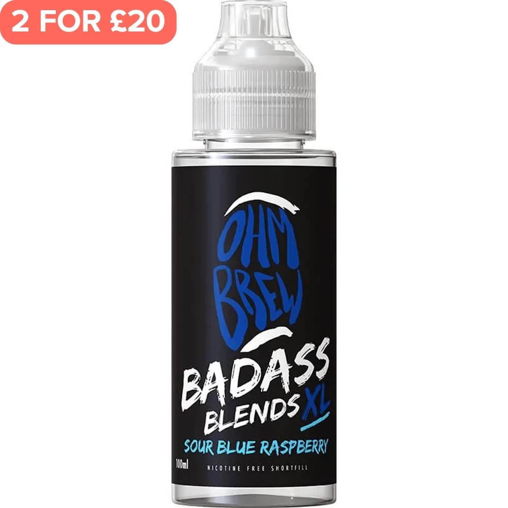 Sour Blue Raspberry Ohm Brew Badass Blends XL 100ml