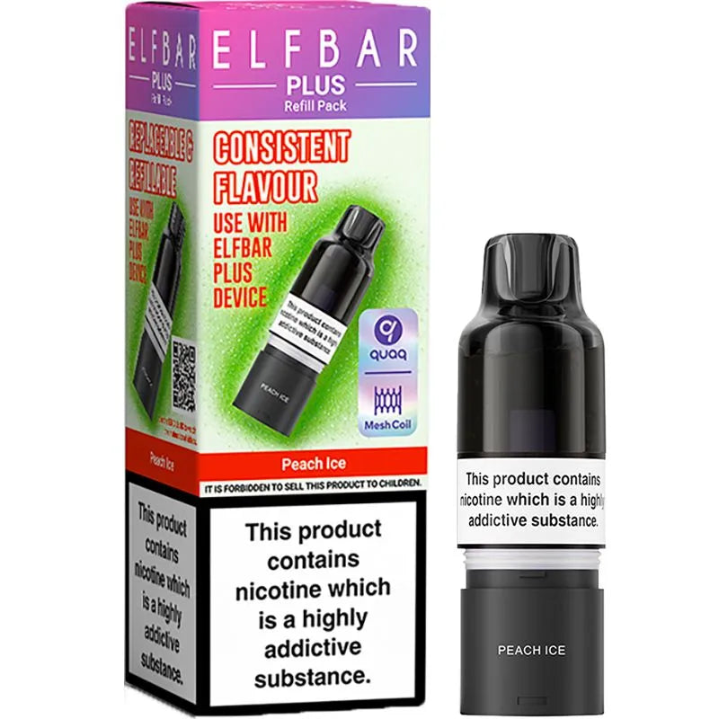 Peach Ice Elf Bar Plus Pod & Refill 10ml