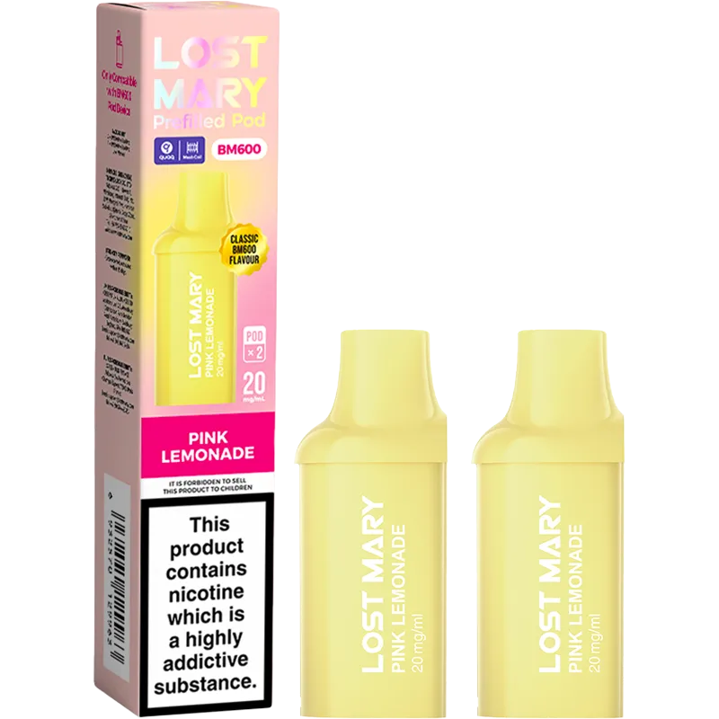 Pink Lemonade Lost Mary BM600 Pods 2 Pack