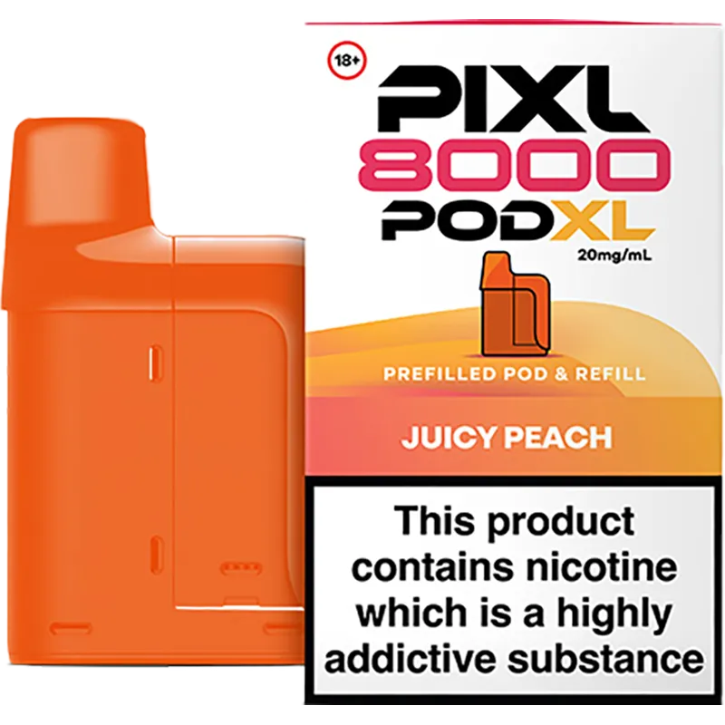 Juicy Peach PIXL 8000 Pod XL Pod & Refill 12ml