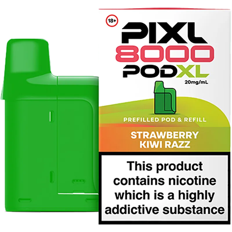 Strawberry Kiwi Razz PIXL 8000 Pod XL Pod & Refill 12ml