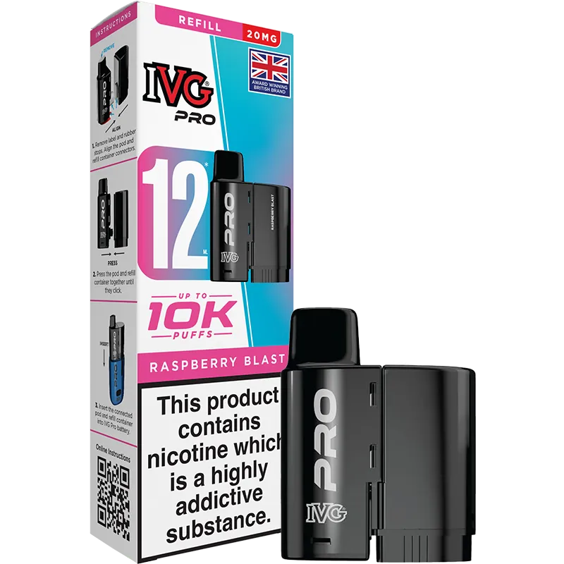 Raspberry Blast IVG Pro Pod & Refill 12ml