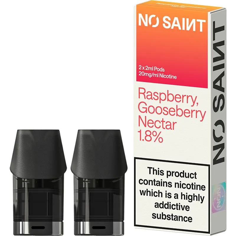 Raspberry Gooseberry Nectar NO SAINT Pod 2 Pack