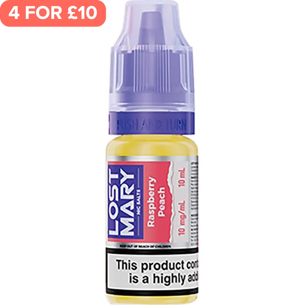 Raspberry Peach Lost Mary Nic Salts E-Liquid 10ml