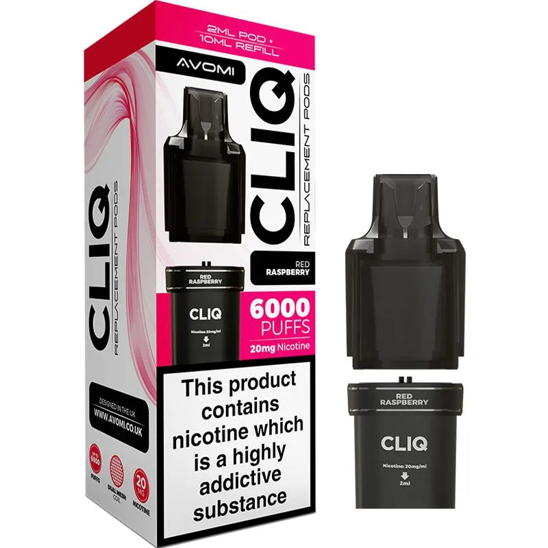 Red Raspberry Avomi CLIQ Pod & Refill 12ml