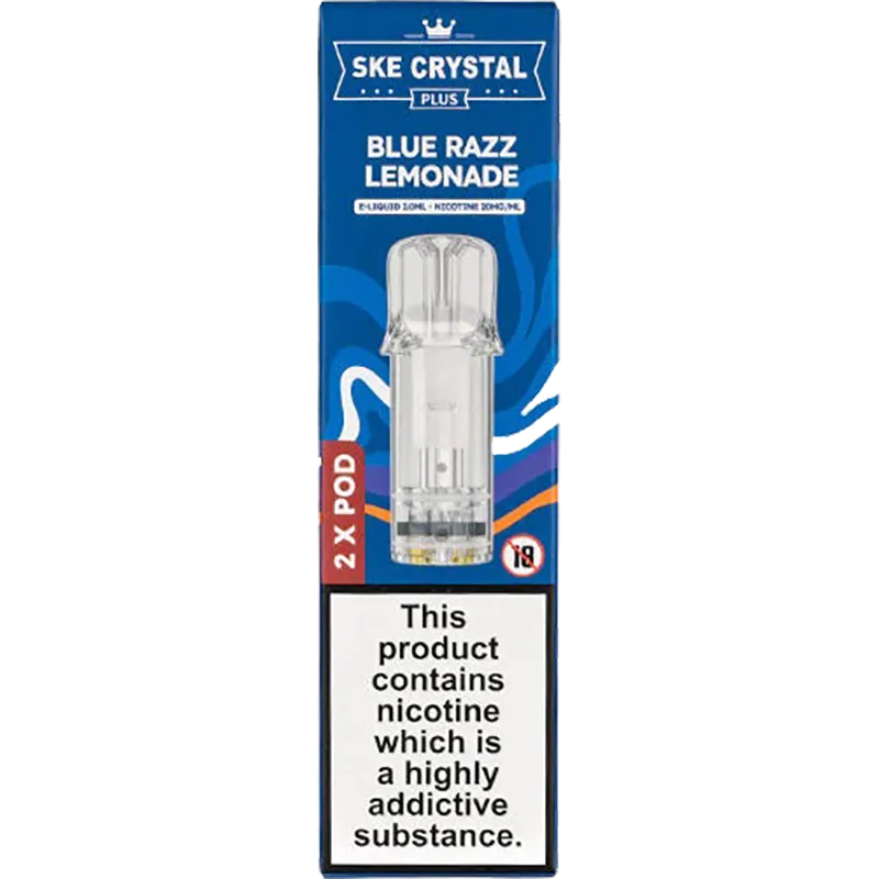 SKE Crystal Plus Blue Razz Lemonade Pods 2 Pack