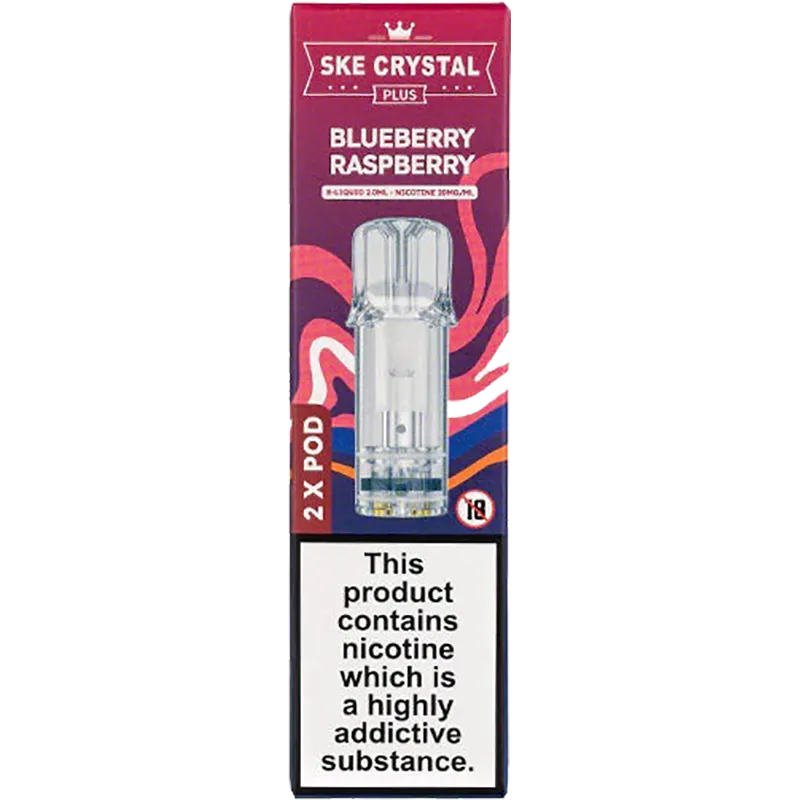 SKE Crystal Plus Blueberry Raspberry Pods 2 Pack