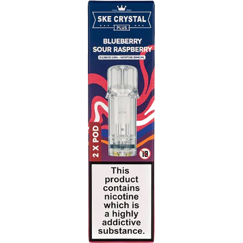 SKE Crystal Plus blueberry sour raspberry pod pack