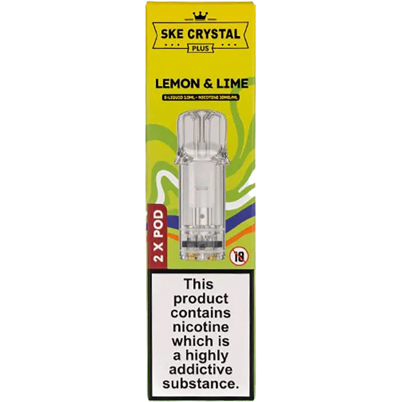 SKE Crystal Plus Lemon Lime Pods 2 Pack