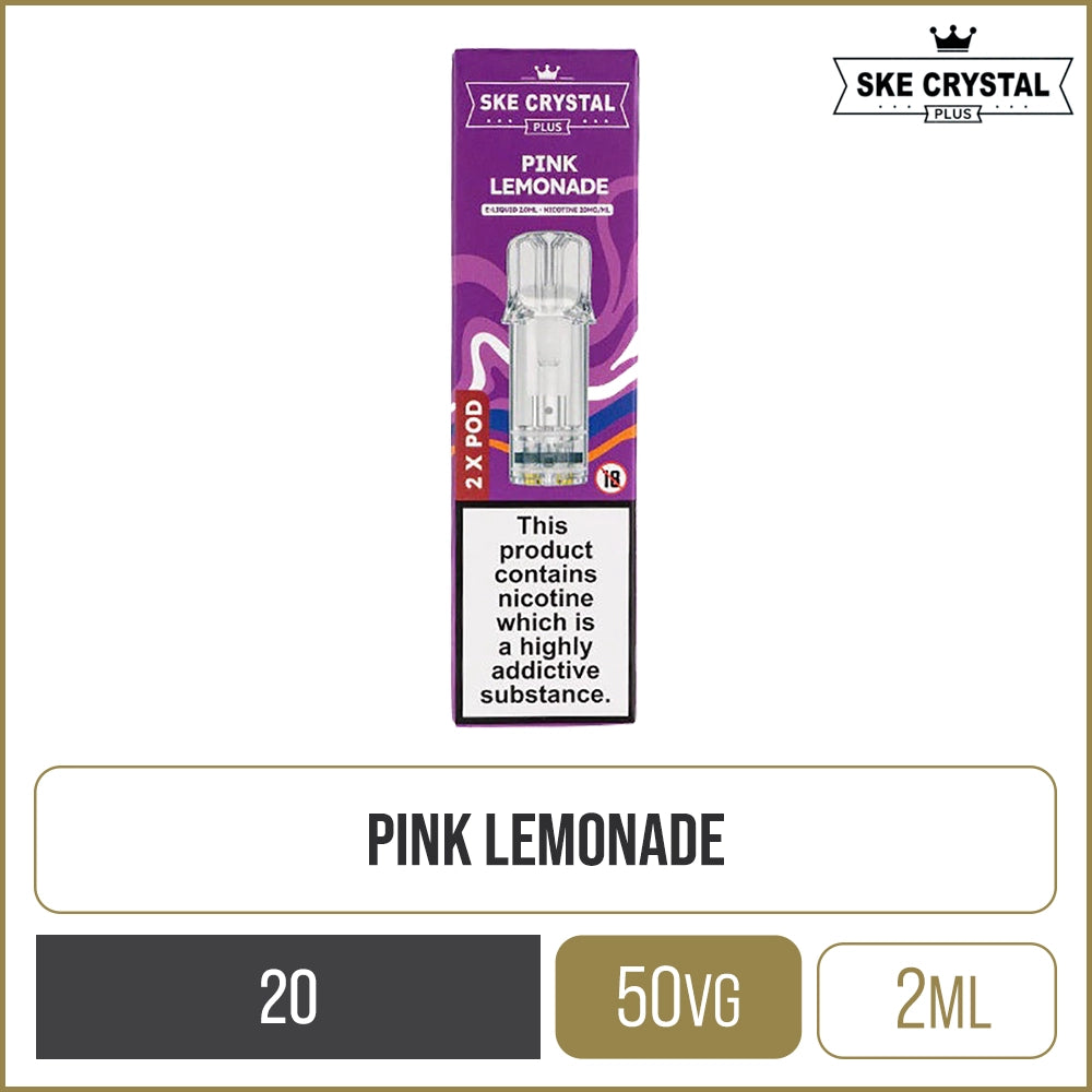 Buy Pink Lemonade SKE Crystal Plus Pods Online | 2 For 20 Buy Pink Lemonade SKE Crystal Plus Pods Online | 2 For 20
