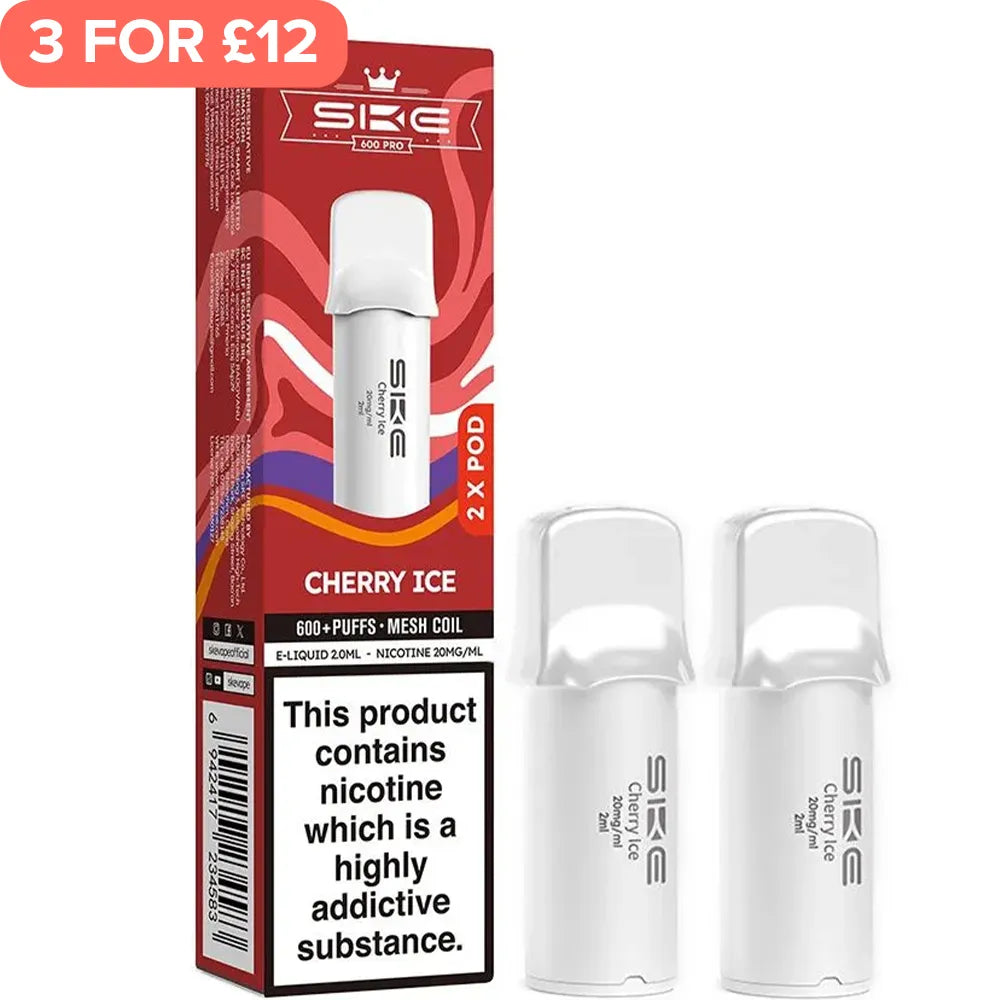 Cherry Ice SKE Crystal 600 Pro Pods 2 Pack