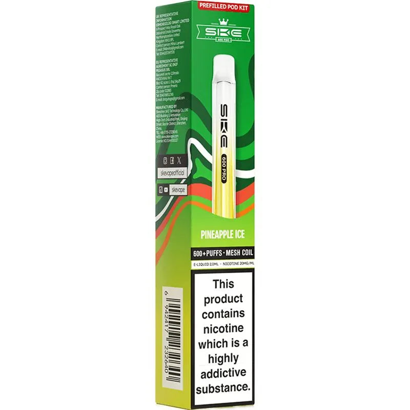 SKE Crystal Pro 600 Pod Vape Kit 2ml