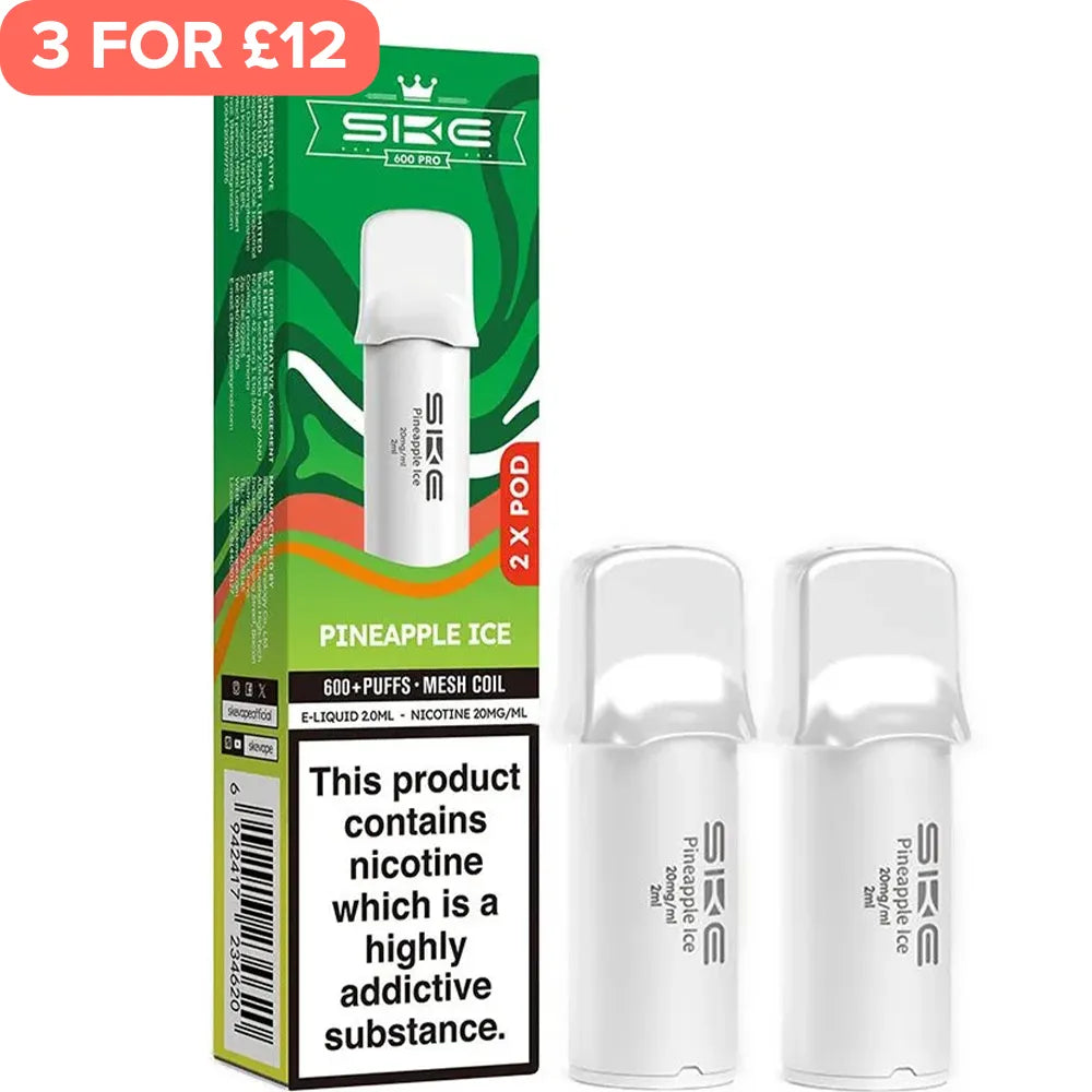 Pineapple Ice SKE Crystal 600 Pro Pods 2 Pack