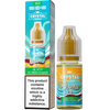 A SKE Crystal Salts triple mango flavoured e-liquid and box in a 10mg nicotine strength.