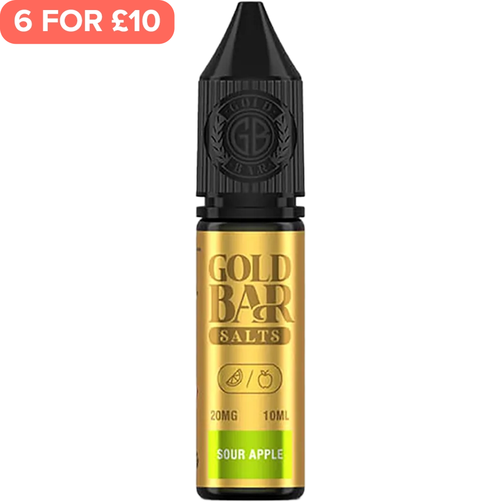 Sour Apple Gold Bar Salts E-Liquid 10ml