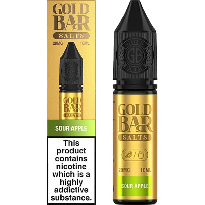 Sour Apple Gold Bar Salts E-Liquid 10ml