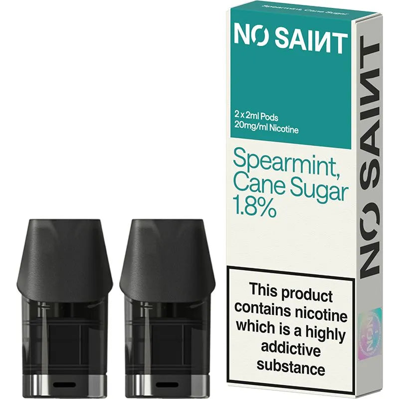 Spearmint Cane Sugar NO SAINT Pod 2 Pack