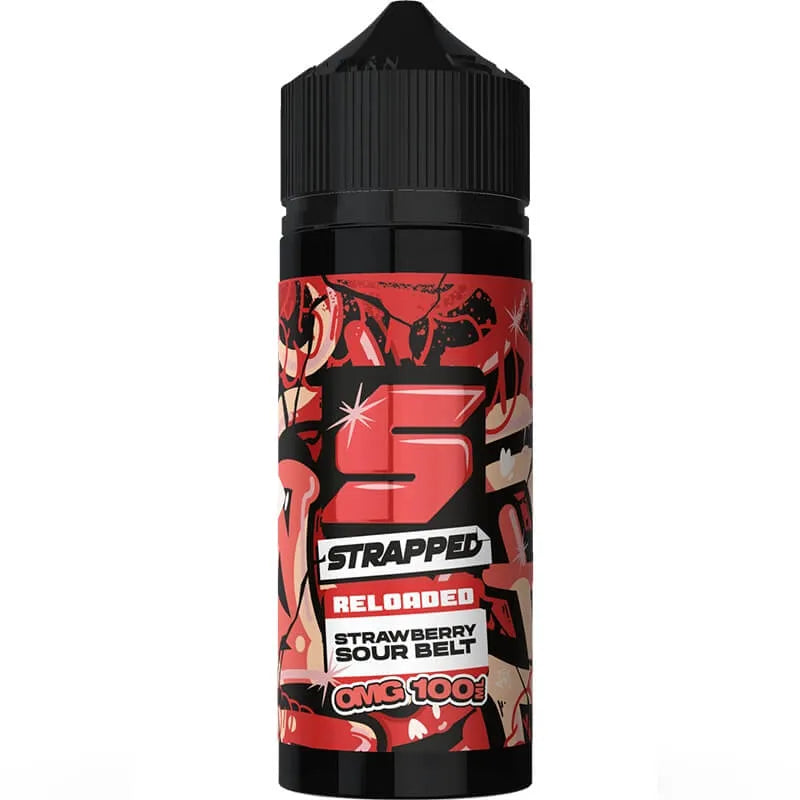 Strapped Reloaded Strawberry Sour Belt E-Liquid 100ml