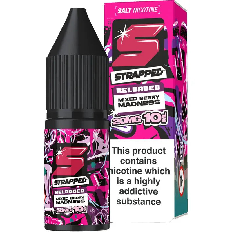 Strapped Salts Reloaded Mixed Berry Madness E-Liquid 10ml