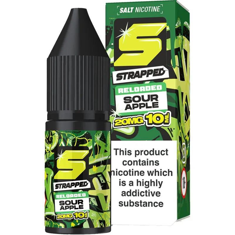 Strapped Salts Reloaded Sour Apple E-Liquid 10ml