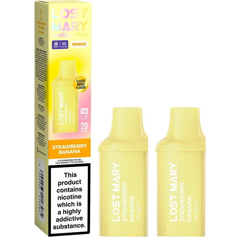 Strawberry Banana Lost Mary BM600 Pods 2 Pack