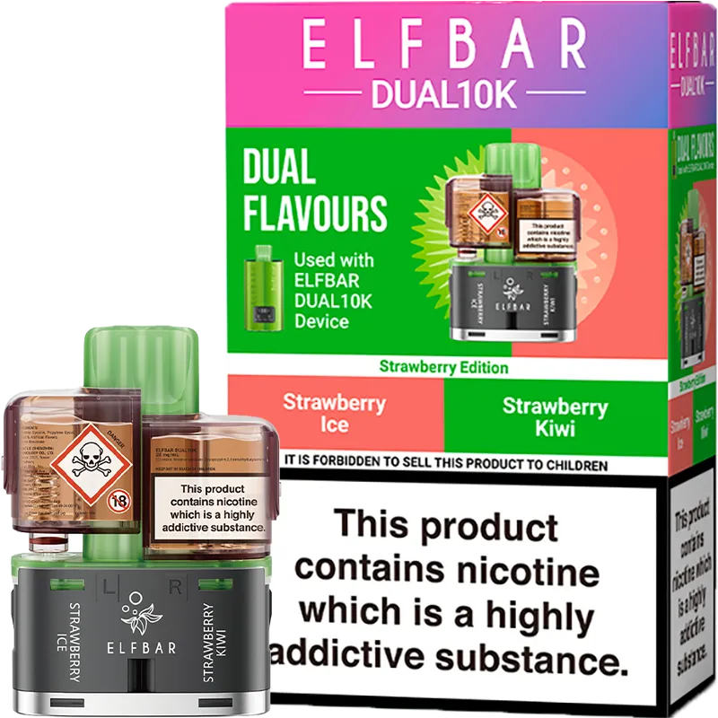 Strawberry Edition Elf Bar Dual 10K Pod & Refill 12ml