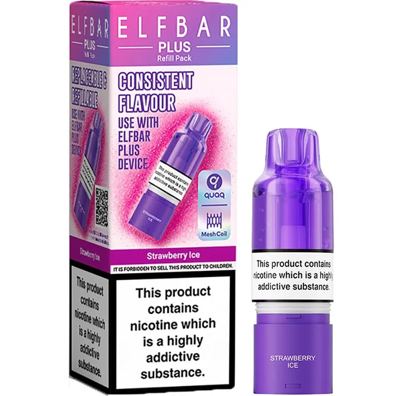 Strawberry Ice Elf Bar Plus Pod & Refill 10ml