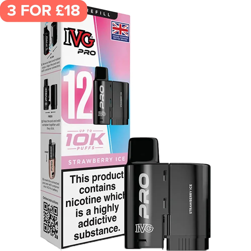 Strawberry Ice IVG Pro Pod & Refill 12ml