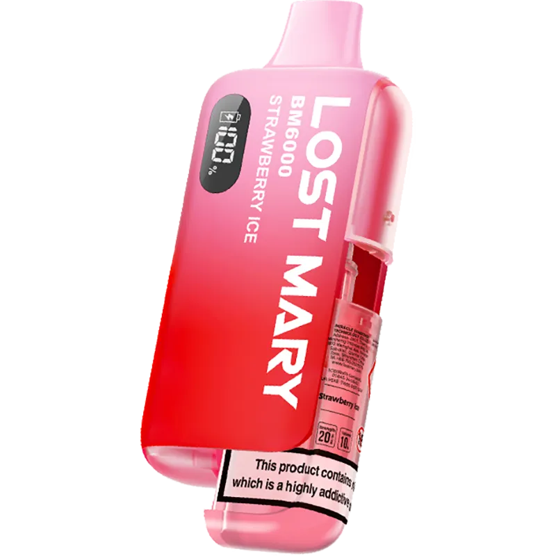 Lost Mary BM6000 Strawberry Ice Pod Vape Kit 12ml