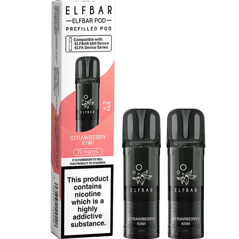 Strawberry Kiwi Elf Bar 600 Pods 2 Pack