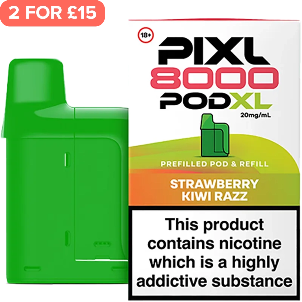 Strawberry Kiwi Razz PIXL 8000 Pod XL Pod & Refill 12ml