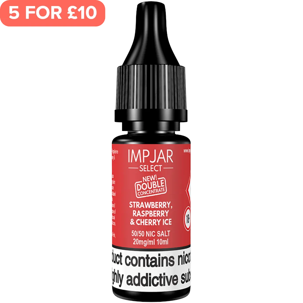 Strawberry Raspberry Cherry Ice Imp Jar Select E-Liquid 10ml