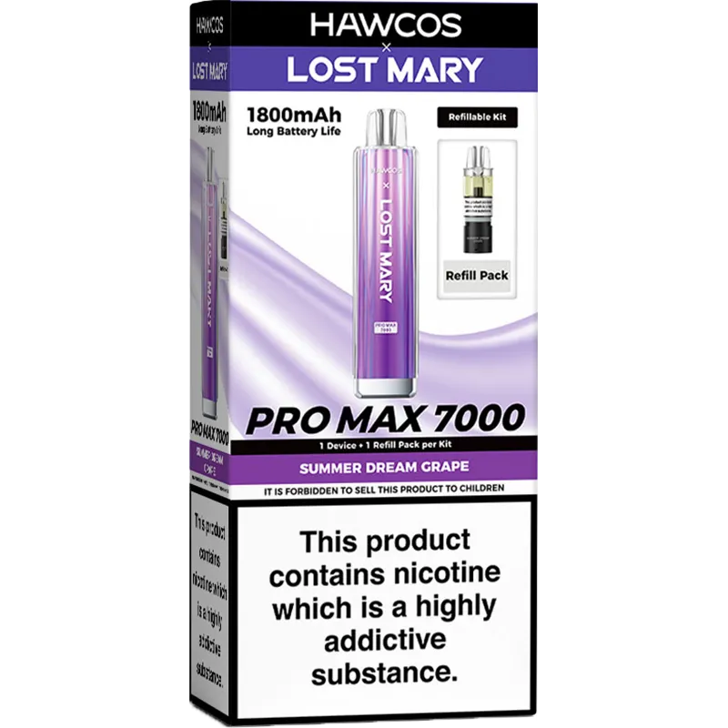 Hawcos x Lost Mary Pro Max 7000 Pod Vape Kit 10ml