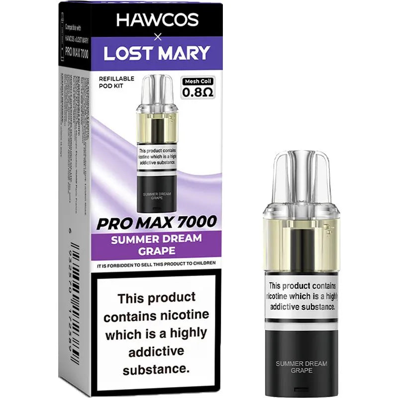Summer Dream Grape Hawcos x Lost Mary Pro Max 7000 Pod & Refill 10ml