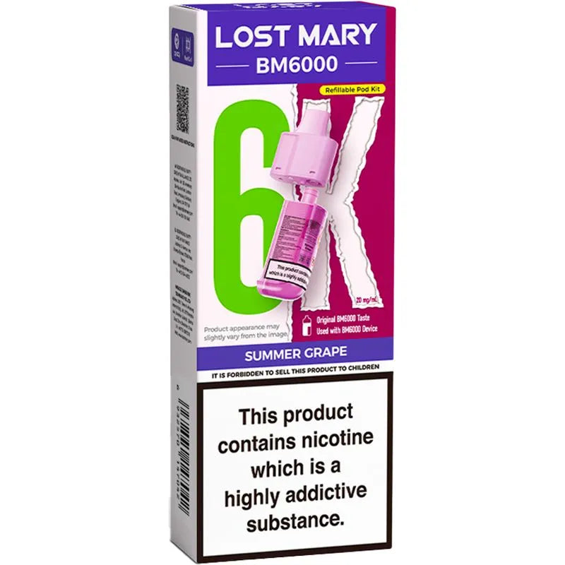 Summer Grape Lost Mary BM6000 Pod & Refill 12ml
