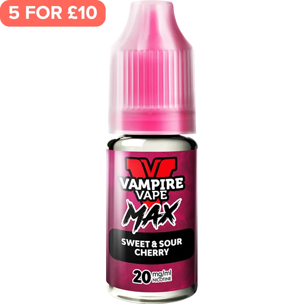 Sweet & Sour Cherry Vampire Vape Max E-Liquid 10ml