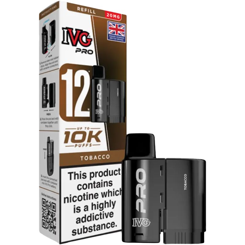 Tobacco IVG Pro 12 Pod & Refill 12ml