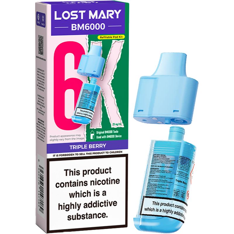 Triple Berry Lost Mary BM6000 Pod & Refill 12ml