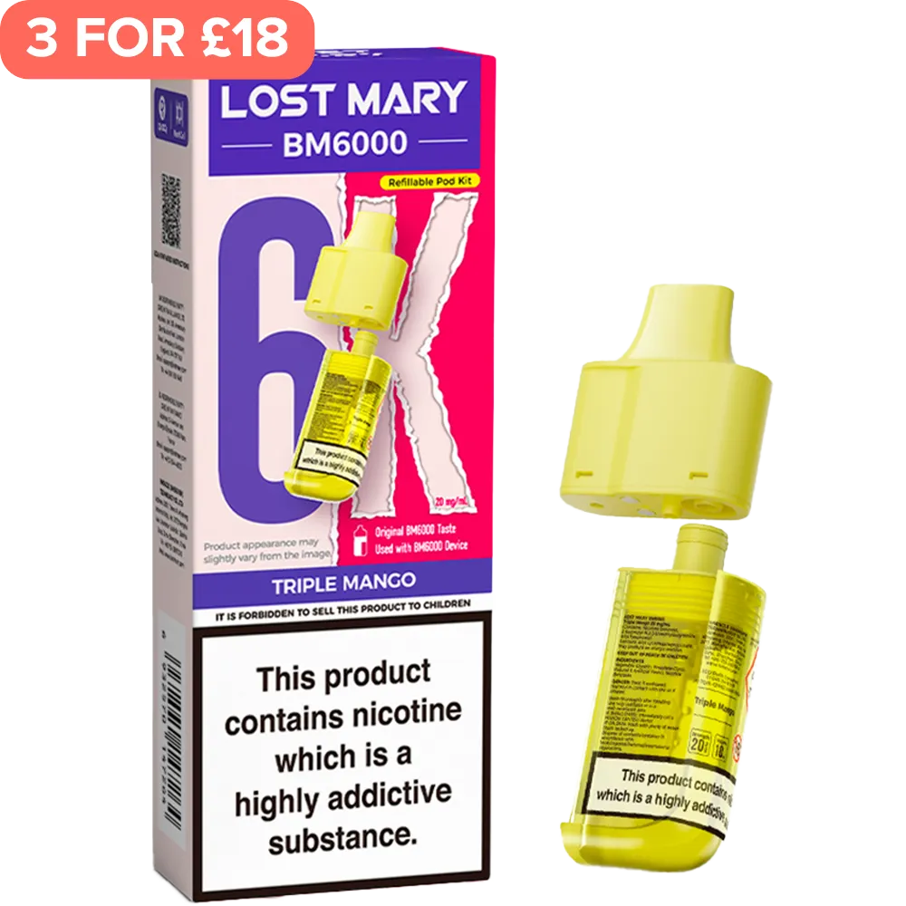 Triple Mango Lost Mary BM6000 Pod & Refill 12ml