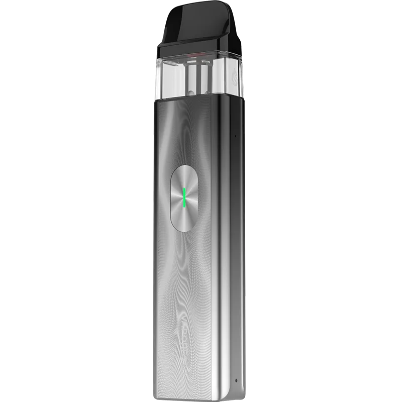 Vaporesso XROS 4 Mini silver pod kit front/side.