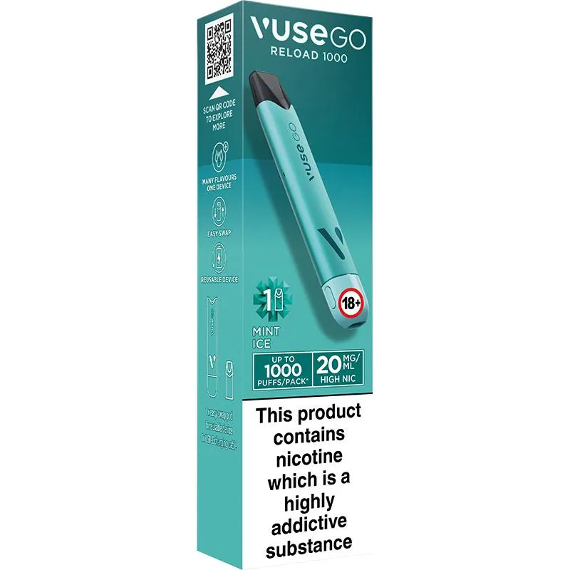 vuse pods 6mg Vuse Go Button Vuse Go Reload Box Vuse Go Reload Box 1000 Strawberry Ice 20  mg