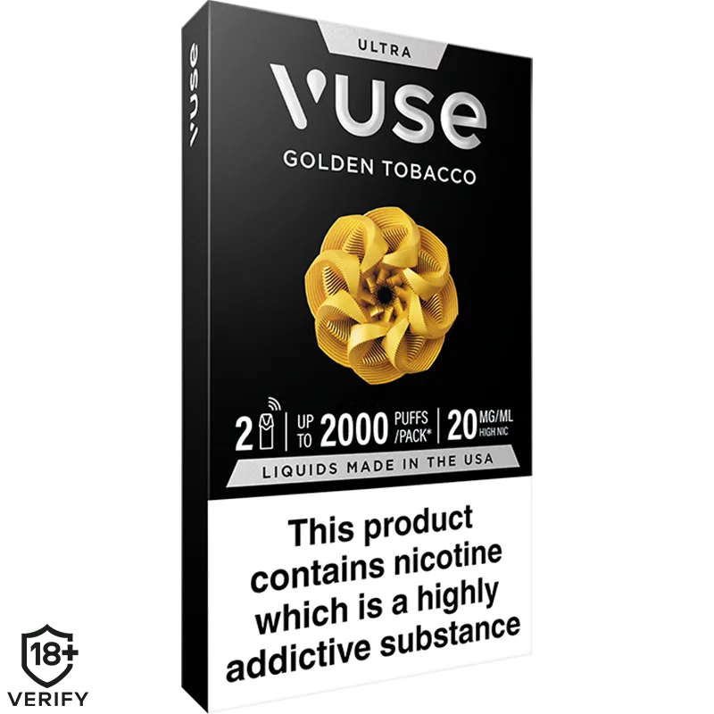 Golden Tobacco Vuse Ultra Pods 2 Pack