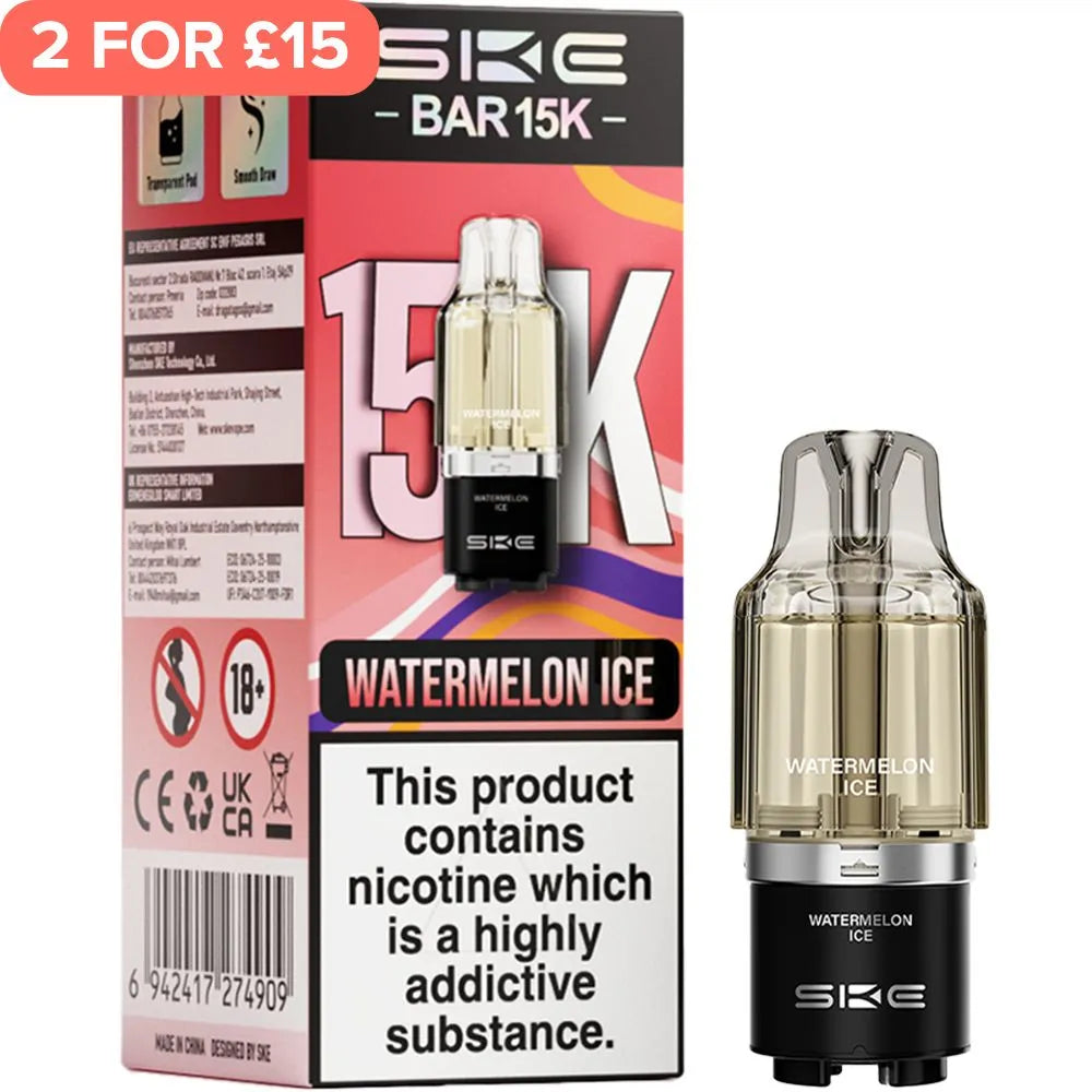 Watermelon Ice SKE Bar 15K Pod & Refill 12ml