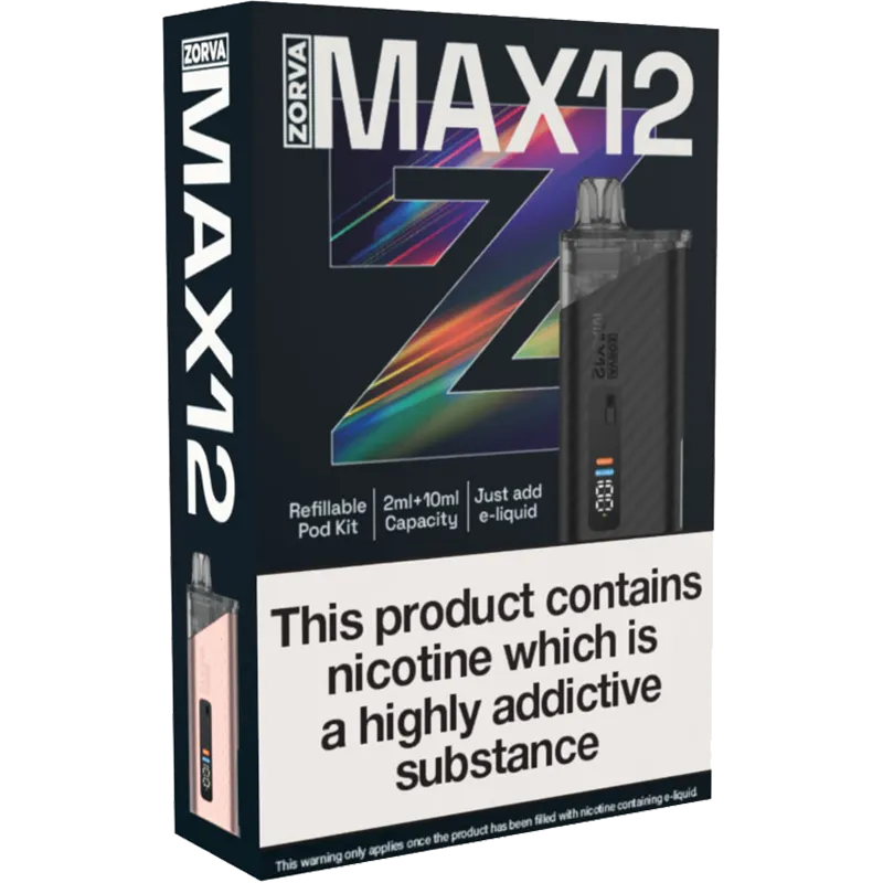 ZORVA Max 12 pod vape kit 12ml