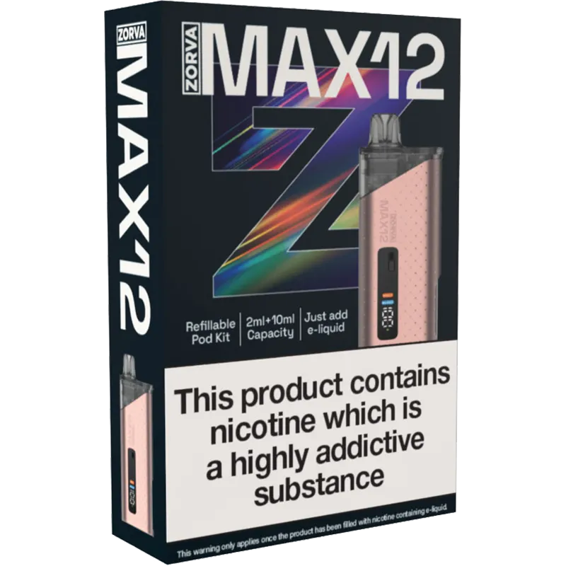 ZORVA Max 12 pod vape kit 12ml