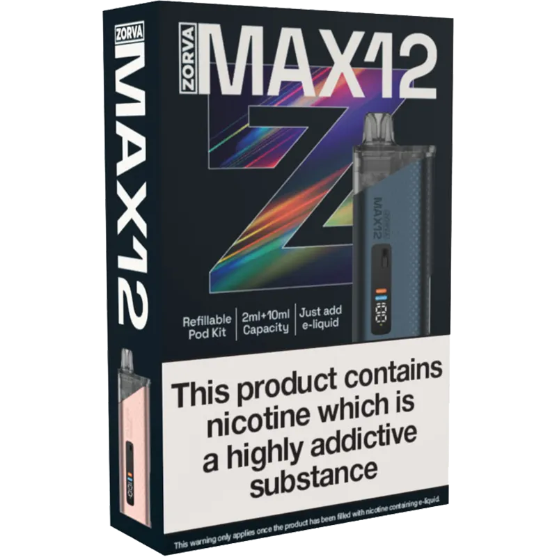 ZORVA Max 12 pod vape kit 12ml