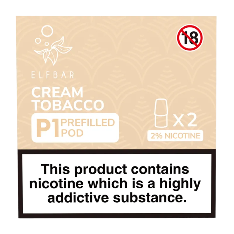 Buy Cream Tobacco Elf Bar Mate 500 P1 Pods