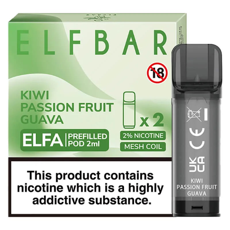 Elf Bar ELFA Kiwi Passionfruit Guava Pods 2 Pack